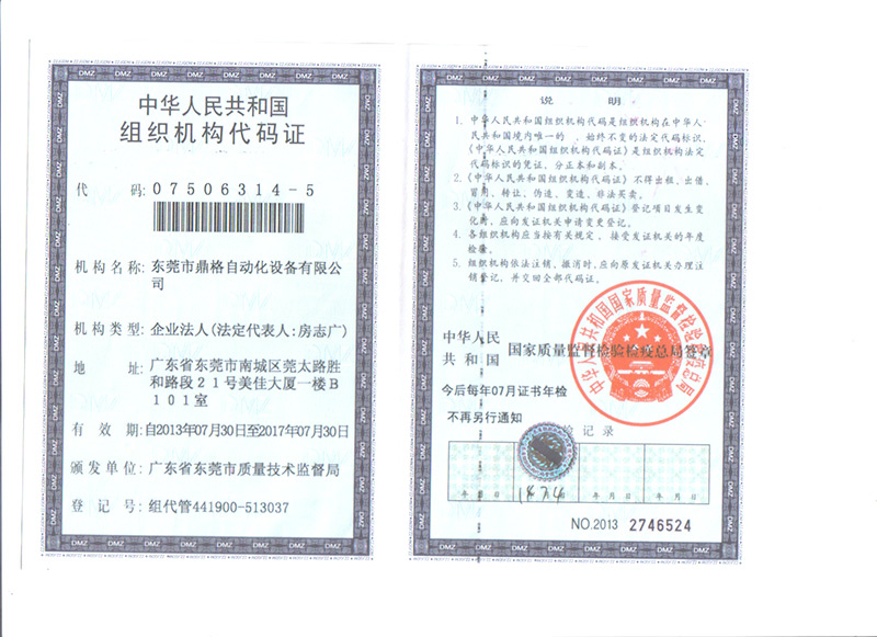 組織機構代碼 組織機構代碼